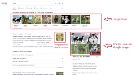 Exemple de comment être référencé sur Google avec les images
